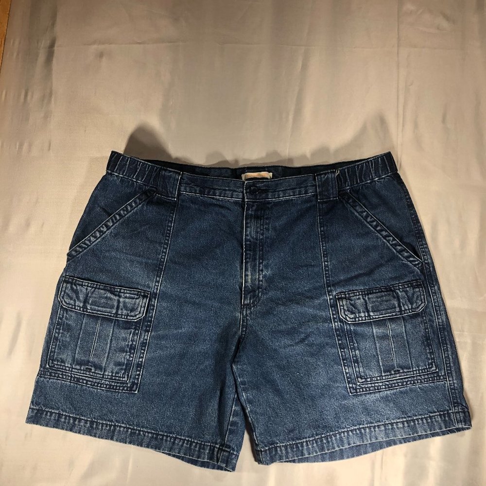 Savane Denim Cargo Shorts Waist 42